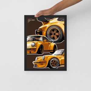 Porsche 930 Turbo - Framed poster