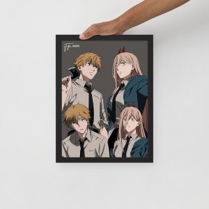 Denji & Power - Framed poster