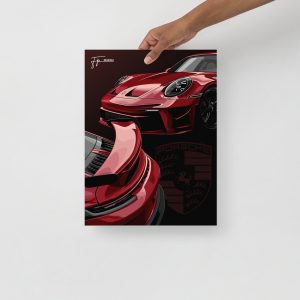 Red Porsche GT3 - Poster