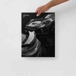 Black Porsche GT3 - Poster